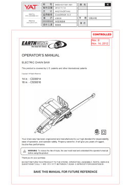 EarthWise CS30016 16" 12-Amp 120V Corded Chainsaw Manuel utilisateur