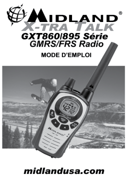 Midland GXT860 Two-Way Radio Manuel utilisateur