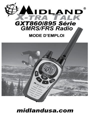 GXT860 series | Manuel du propriétaire | Midland GXT860 Two-Way Radio Manuel utilisateur | Fixfr