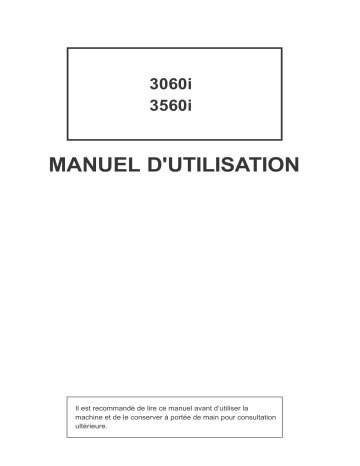 Manuel du propriétaire | Triumph-Adler 3060i Copy system Manuel utilisateur | Fixfr