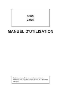 Triumph-Adler 3061i Copy system Manuel utilisateur