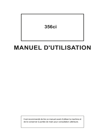 Manuel du propriétaire | Triumph-Adler 356ci Copy system Manuel utilisateur | Fixfr