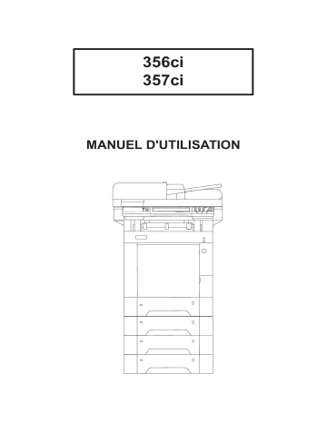 Manuel du propriétaire | Triumph-Adler 357ci Copy system Manuel utilisateur | Fixfr