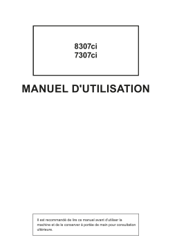 Triumph-Adler 7307ci Copy system Manuel utilisateur