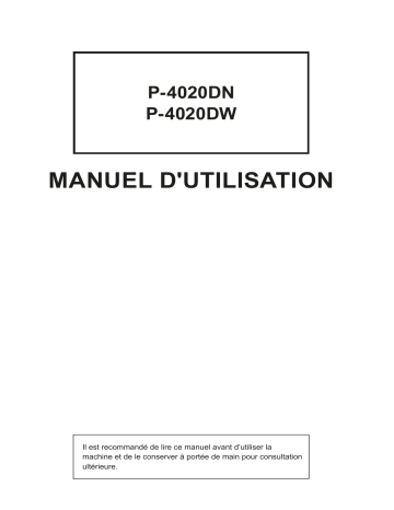Manuel du propriétaire | Triumph-Adler P-4020DN Print system Manuel utilisateur | Fixfr