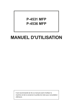 Triumph-Adler P-4531 MFP Copy system Manuel utilisateur