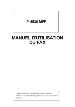 Triumph-Adler P-4536 MFP Copy system Manuel utilisateur