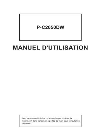 Manuel du propriétaire | Triumph-Adler P-C2650DW Print system Manuel utilisateur | Fixfr