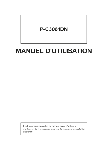 Manuel du propriétaire | Triumph-Adler P-C3061DN Print system Manuel utilisateur | Fixfr
