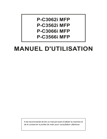 Manuel du propriétaire | Triumph-Adler P-C3062i MFP Copy system Manuel utilisateur | Fixfr