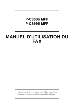 Triumph-Adler P-C3066i MFP Copy system Manuel utilisateur