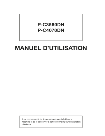 P-C3560DN | Manuel du propriétaire | Triumph-Adler P-C4070DN Print system Manuel utilisateur | Fixfr