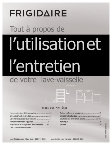 FGBD2451KB | Manuel du propriétaire | Frigidaire FGBD2451KF Manuel utilisateur | Fixfr