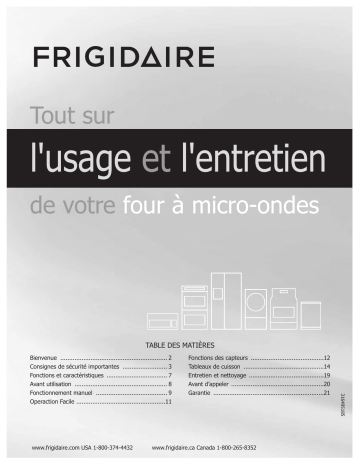 Manuel du propriétaire | Frigidaire FFCE2278LS Manuel utilisateur | Fixfr