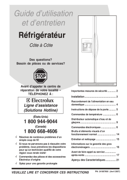 Frigidaire GHSC39EHPW Manuel utilisateur