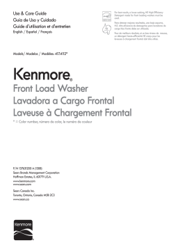 Kenmore 3.9 cu. ft. Front-Load Washer - White ENERGY STAR Manuel du propriétaire