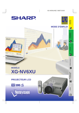Sharp XG-NV6XU Manuel du propriétaire