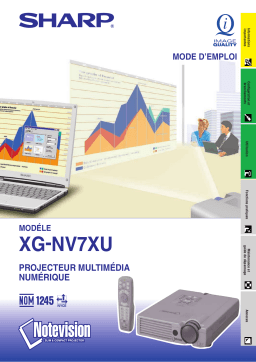 Sharp XG-NV7XU Manuel du propriétaire