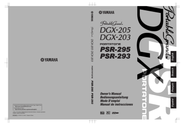Yamaha DGX-203 Manuel du propriétaire | Fixfr