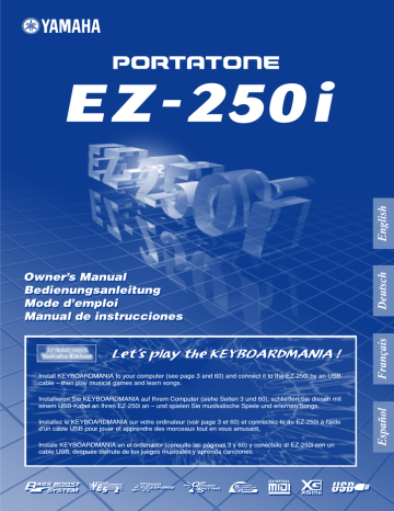 Yamaha Portatone EZ-250i Manuel du propriétaire | Fixfr