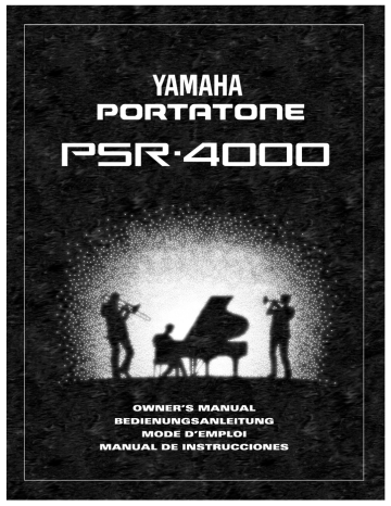 Yamaha Portatone PSR-4000 Manuel du propriétaire | Fixfr