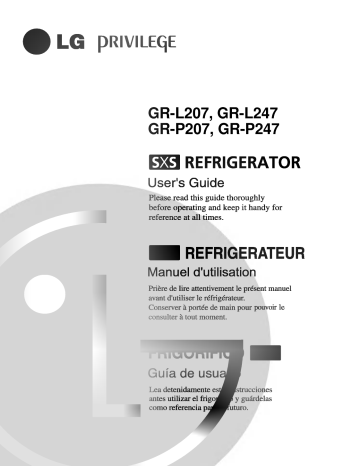 LG GR-L207 Manuel du propriétaire | Fixfr