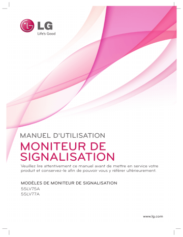 LG 55LV77A-7B Manuel du propriétaire | Fixfr