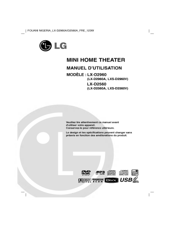 LG LX-D2960A Manuel du propriétaire | Fixfr