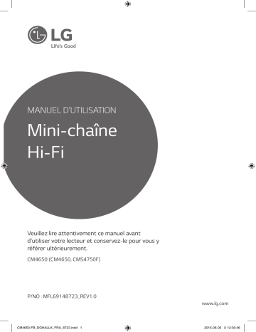 LG CM4650 Manuel du propriétaire | Fixfr