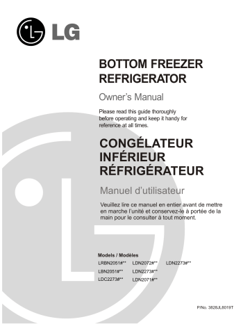 LRDN20724BK | LRBN20514BK | LRBN20514ST | LBN20516SW | LDC22735ST | LDN20725ST | LDC22735SB | LDC22735SW | LG LBN20515ST Manuel du propriétaire | Fixfr