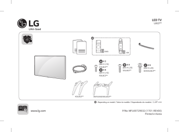 55UK6100PVA | 65UK6100PVA | 60UJ630V-TA | 49UJ630V | 65UJ630V | 60UJ630V | 55UJ630V | LG 43UJ630V Manuel du propriétaire | Fixfr