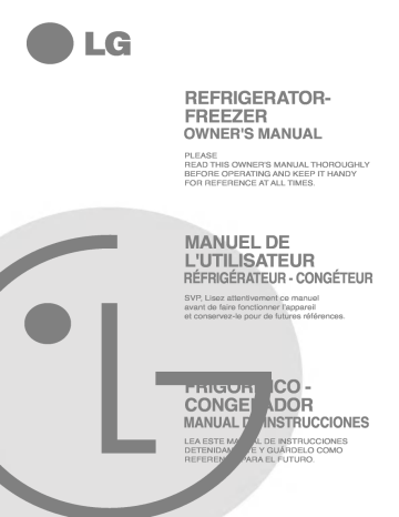 LG GR-262QC Manuel du propriétaire | Fixfr