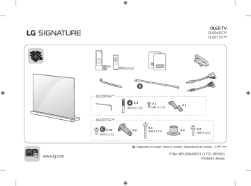 LG OLED65G7V Manuel du propriétaire | Fixfr