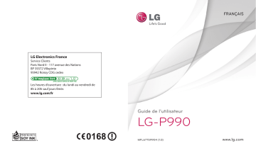 LGP990 | P990 OPTIMUS SPEED | LG Swift 2X P990 | LG LG P990 Manuel du propriétaire | Fixfr