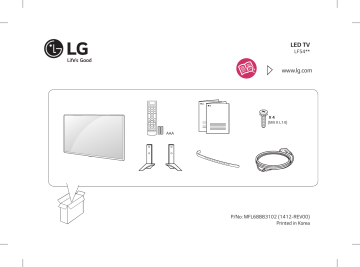 43LF5400 | 43LF540T | 49LF540T | LG 49LF5400 Manuel du propriétaire | Fixfr