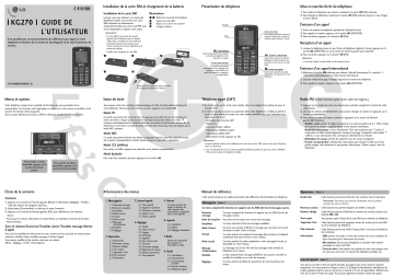 LG KG270 Manuel du propriétaire | Fixfr