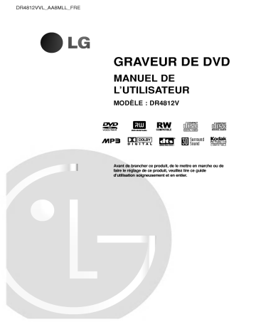 LG DR4812V Manuel du propriétaire | Fixfr