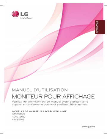 LG 42VS10MS-B Manuel du propriétaire | Fixfr