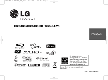 LG HB354BS Manuel du propriétaire | Fixfr