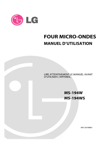 LG MS-194W Manuel du propriétaire | Fixfr
