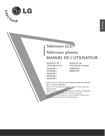 LG 60PG7000 Manuel du propriétaire | Fixfr