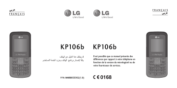LG KP106b Manuel du propriétaire | Fixfr