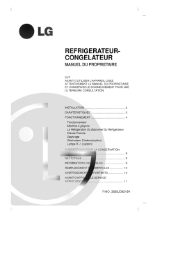 LG GR-T382SV Manuel du propriétaire