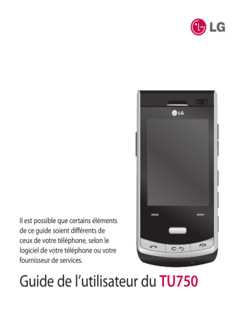 LG LGTU750 Manuel du propriétaire | Fixfr