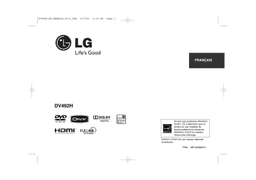 LG DV492H Manuel du propriétaire | Fixfr