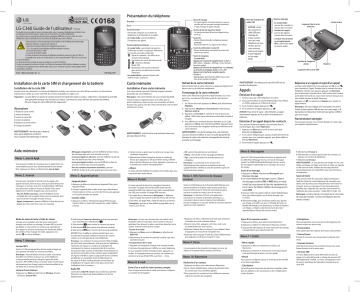 LG LGC360 Manuel du propriétaire | Fixfr