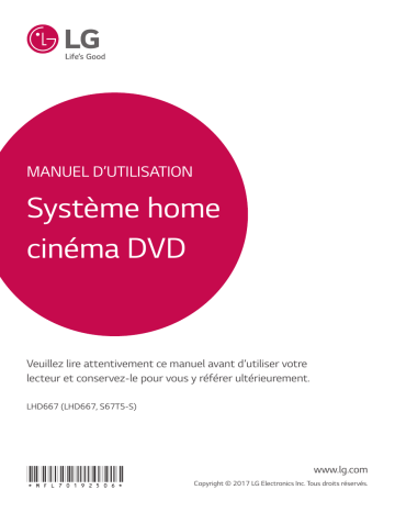 LG LHD667 Manuel du propriétaire | Fixfr
