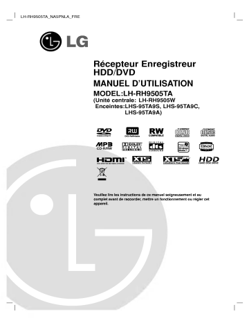 LG LH-RH9505TA Manuel du propriétaire | Fixfr
