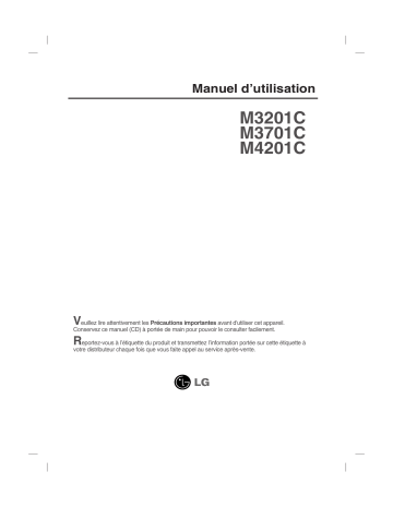 M3201C-BAF | M3201C | M3701C-BA | M3201C-BA | M3701C-BAF | LG M3201C | LG M3701C Manuel du propriétaire | Fixfr