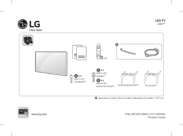 LG 43UJ651V Manuel du propriétaire | Fixfr